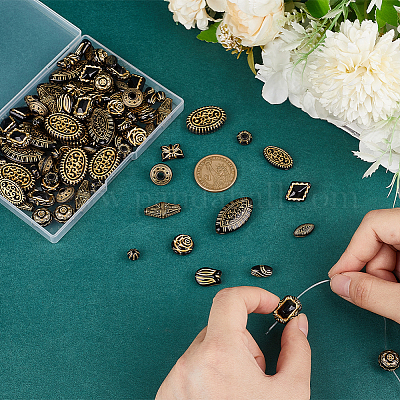 90шт 15 стиля покрытия акриловых бусин OACR-PH0004-25-1