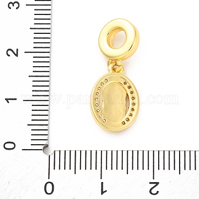 Латунные прозрачные кубические цирконии европейские подвески KK-D325-28G-05-1