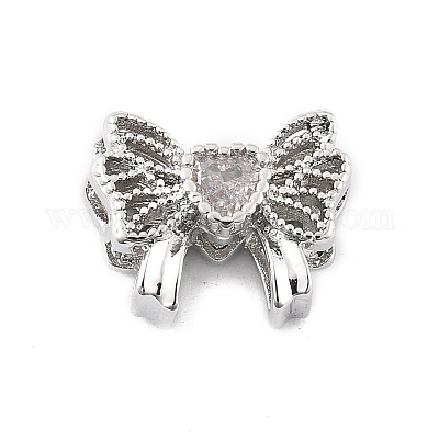 Латунные микро проложить кубического циркония бусы KK-K371-48P-1