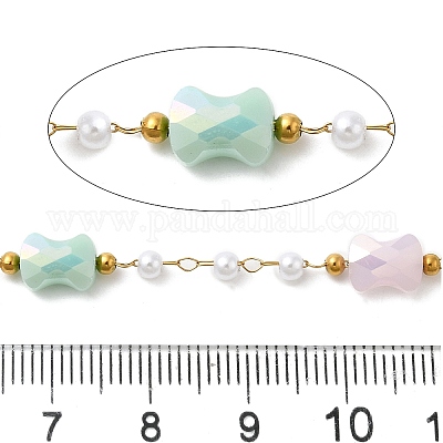 Цепи из нержавеющей стали 304 ручной работы с бусинами CHS-L031-13G-1