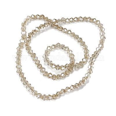 Прозрачные стеклянные бусины гальваническим пряди EGLA-A039-T3mm-UA08-1