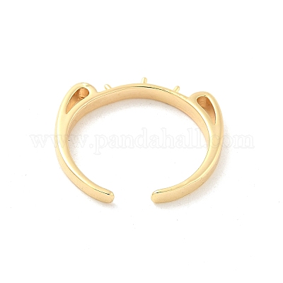 Закрепки кольца из латуни с открытой манжетой KK-G518-06G-01-1