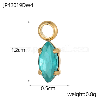 Подвески из нержавеющей стали 304 со стразами STAS-OY003-89G-1