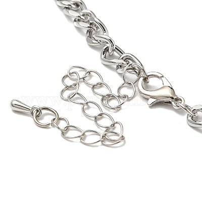 Ожерелья-нагрудники со стразами и кристаллами в форме сердца NJEW-L176-05P-1