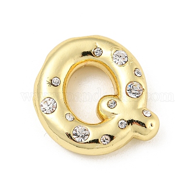 Латунные микропаве прозрачные подвески с фианитом KK-E093-04G-Q-1