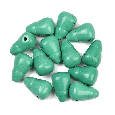 Окрашенные синтетические бирюзовые бусины гуру с 3 отверстием G-C198-01A-02-1