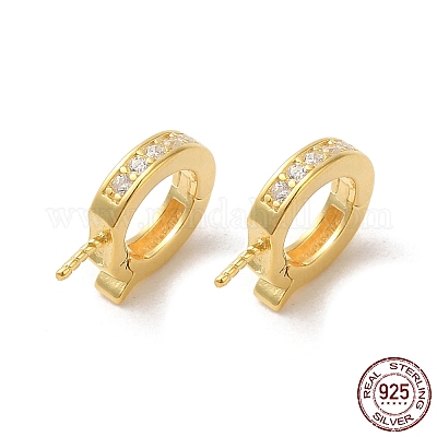 925 стержень для чашек из стерлингового серебра с микропаве из кубического циркония FIND-Z008-12G-1