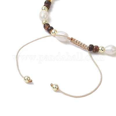 Регулируемые плетеные браслеты из нейлоновой нити для женщин BJEW-JB11661-1