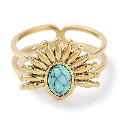 Ионное покрытие (IP) кольцо из нержавеющей стали 304 RJEW-B059-01G-03-1