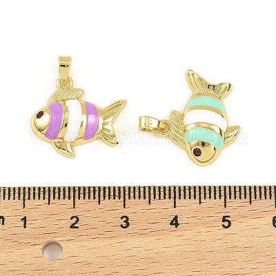 Латунь эмаль подвески&nbsp;KK-I477-05G-01-1