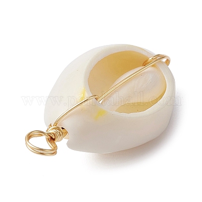 Подвески из натуральной медной проволоки из ракушек каури PALLOY-JF02277-03-1