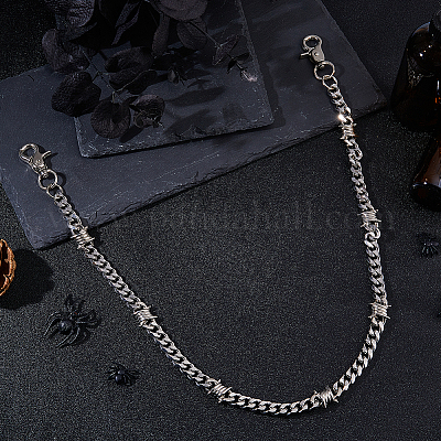 1 шт. цепи из нержавеющей стали с колючей проволокой AJEW-DC0002-18-1