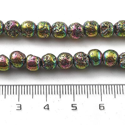 Гальванические бусины из натуральной лавы G-A251-B01-01H-1