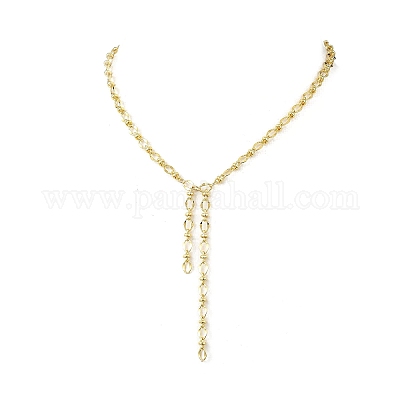 Латунные овальные звенья лариата для женщин NJEW-JN05637-1