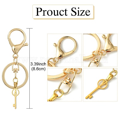 Брелки для ключей с заглавными буквами из нержавеющей стали 304 KEYC-YW00004-01-1