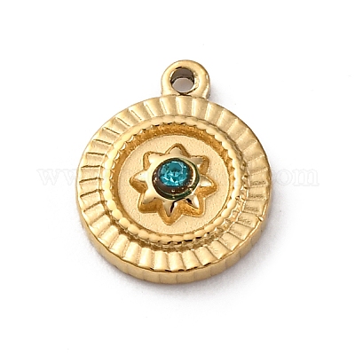 Подвески из нержавеющей стали 304 со стразами STAS-M110-18G-1