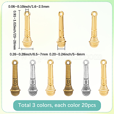 60 шт. 3 цвета подвески из сплава в тибетском стиле FIND-SC0016-32-1