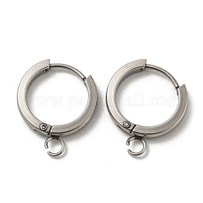 Фурнитура для сережек-колец huggie hoop из нержавеющей стали 201 STAS-A167-01K-P-1