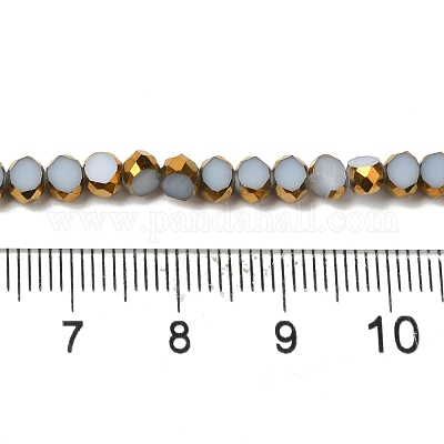 Стеклянные бусины с гальваническим покрытием  EGLA-P061-01A-06-1