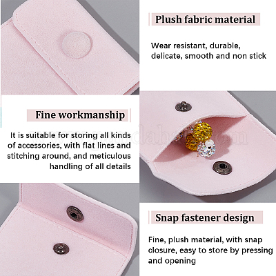 12шт 2 цвета квадратных бархатных мешков для ювелирных изделий TP-CP0001-02A-1