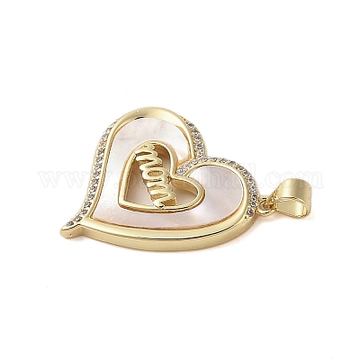 Латунные микропаве прозрачные подвески с фианитом KK-I712-51G-01-1