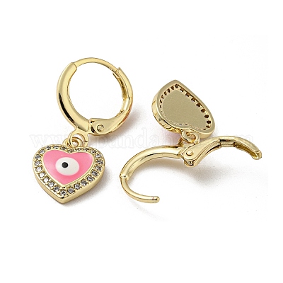 Серьги с подвесками из латуни с покрытием из настоящего 18-каратного золота EJEW-L269-008G-04-1