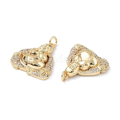 Латунные микро проложить кубического циркония подвески KK-E068-VF281-1