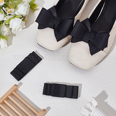 4 Pz 2 Stili Fiocco Decorazioni Per Scarpe In Poliestere Con Strass All