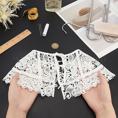 lace false collar white embroidered fake lace collar trim diy