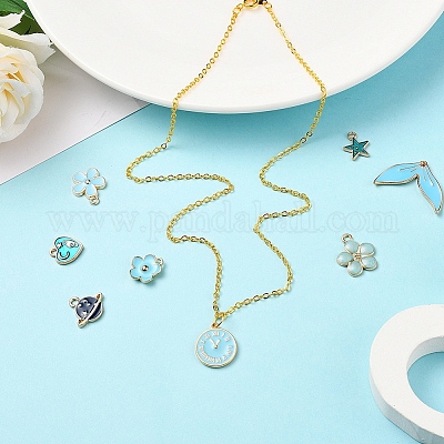 27 шт. 27 стильные подвески из светлого золотого сплава с эмалью ENAM-YW0001-77-1