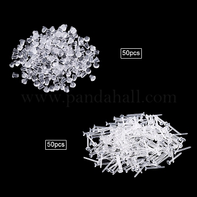 1000шт 2 стиля экологически чистые пластиковые серьги-гвоздики KY-YW0001-11-1