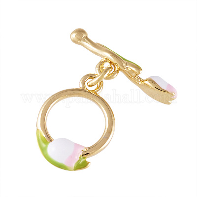 Застежки-тоггл из латуни с эмалью X1-KK-N231-282-1