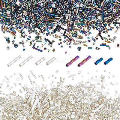 150 г 2-х цветных стеклянных бусин SEED-ME0001-01-1