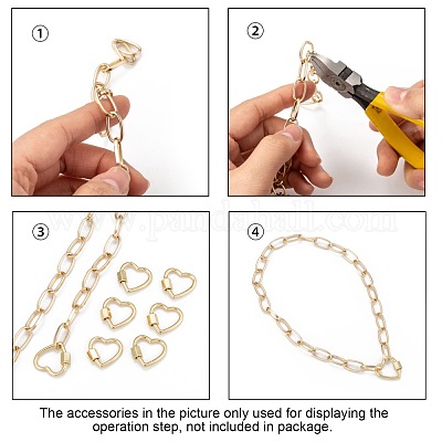 Латунные брелоки с карабином KK-T047-04G-1