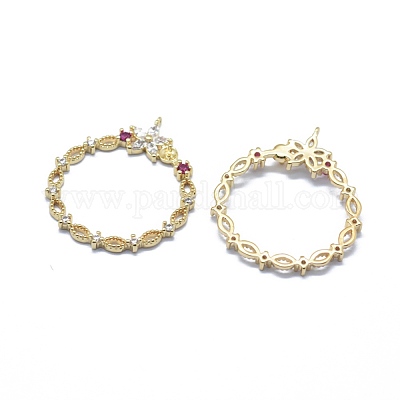 Латунный микро-паве кубический цирконий KK-F797-48G-1