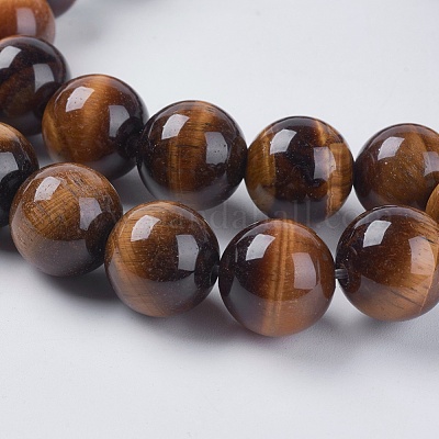 Натуральные нити бусин «Тигровый глаз» G-GSR12mmC014-A-1