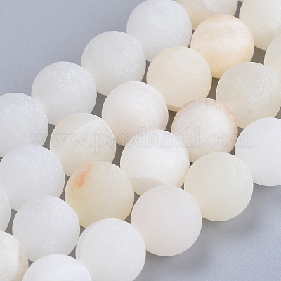 Бусы из натурального цветочного нефрита (афганского нефрита) G-E266-12A-6mm-1