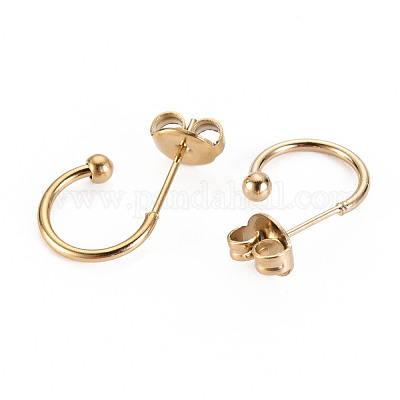 Серьги-гвоздики из нержавеющей стали 304 STAS-S116-272G-G-1