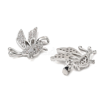 Латунные микропаве прозрачные подвески с фианитом KK-G533-07D-P-1