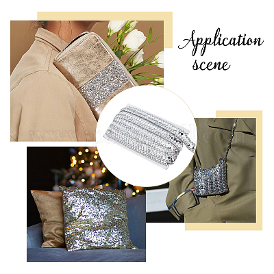 Отделка из пластиковых полиэстеровых пайеток для аксессуаров одежды OCOR-WH0091-51B-1