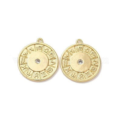 Латунные микро проложить кубического циркония подвески KK-D388-09G-1