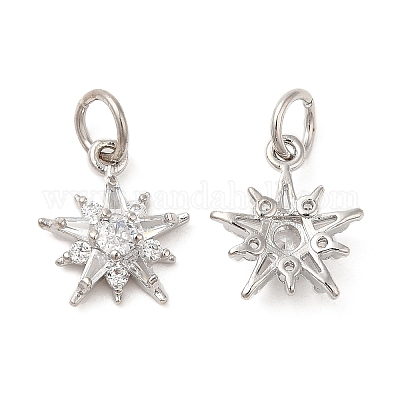 Покрытие стойки латунь микропаве прозрачные кубические циркониевые подвески KK-Z026-06P-1