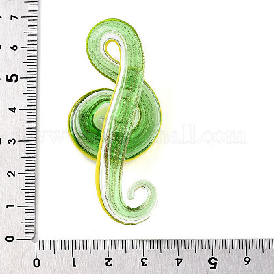 Ручной золотой песок Lampwork большие кулоны LAMP-T023-08D-1