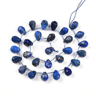 Нитки бусины из натурального ляписа-лазури G-R435-15D-01-1