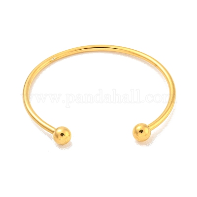 Ионное покрытие (ip) 304 нержавеющая сталь манжеты браслеты для женщин BJEW-M310-03G-1