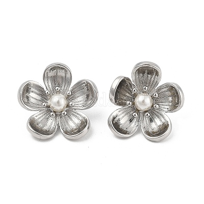 Серьги-гвоздики из латуни EJEW-S258-05P-1