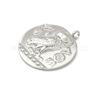 Подвески-монеты из нержавеющей стали 304 STAS-K252-19P-1