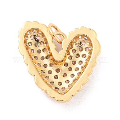 Кулоны из экологически чистой латуни с микропаве и кубическим цирконием KK-K268-38G-1