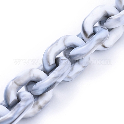 Прозрачная акриловая цепочка ручной работы AJEW-JB00542-03-1