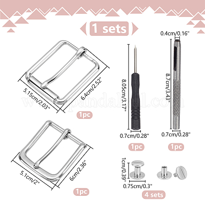 ベルトバックルセット 304ステンレススチールローラーバックル付き